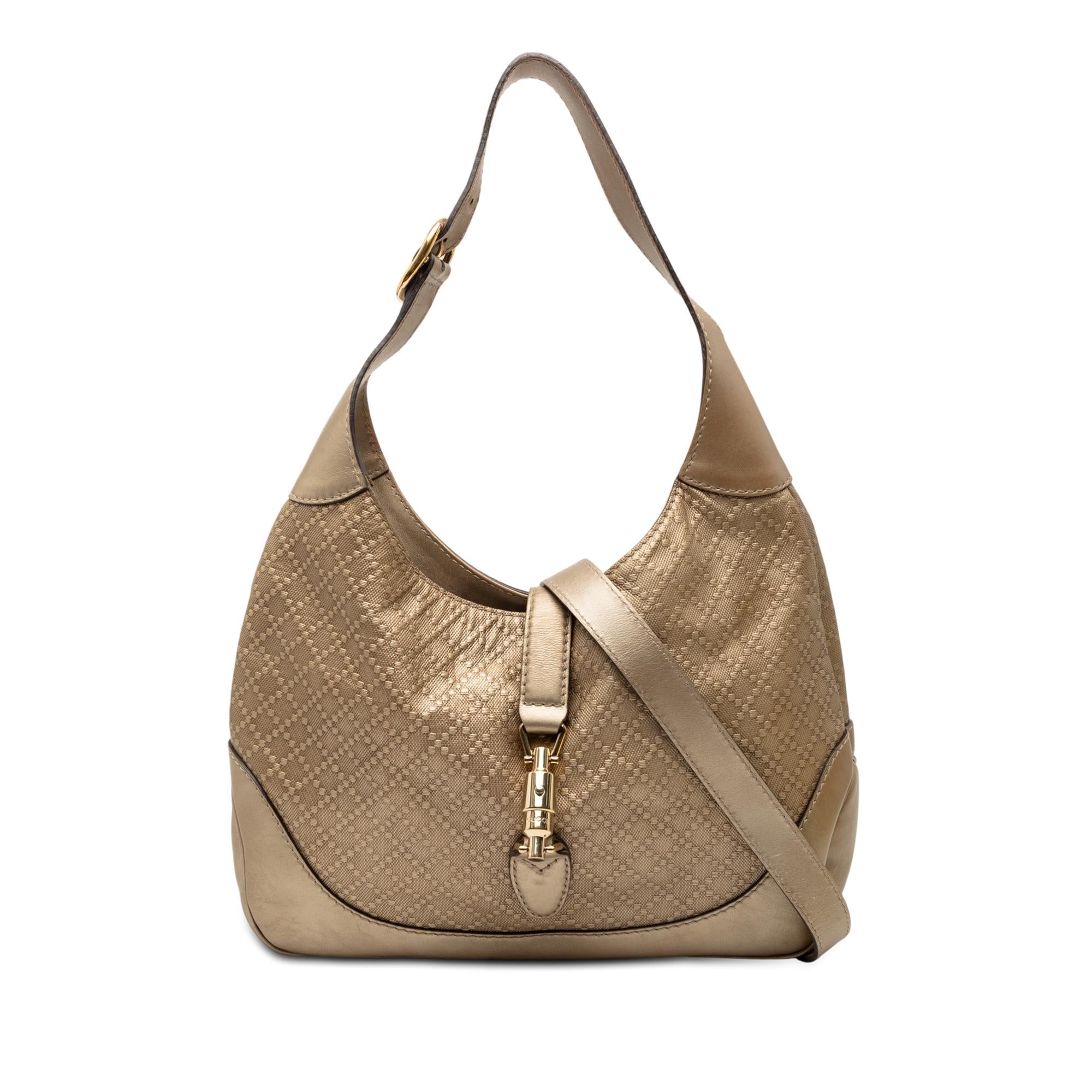 Gucci Diamante Leather Jackie O Bouvier Shoulder Bag