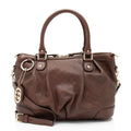 Gucci Diamante Leather Sukey Top Handle Medium Satchel (SHF-pqIl7C)