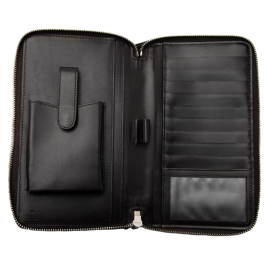 Gucci Diamante Leather Travel Document Case (SHF-pGklZA)