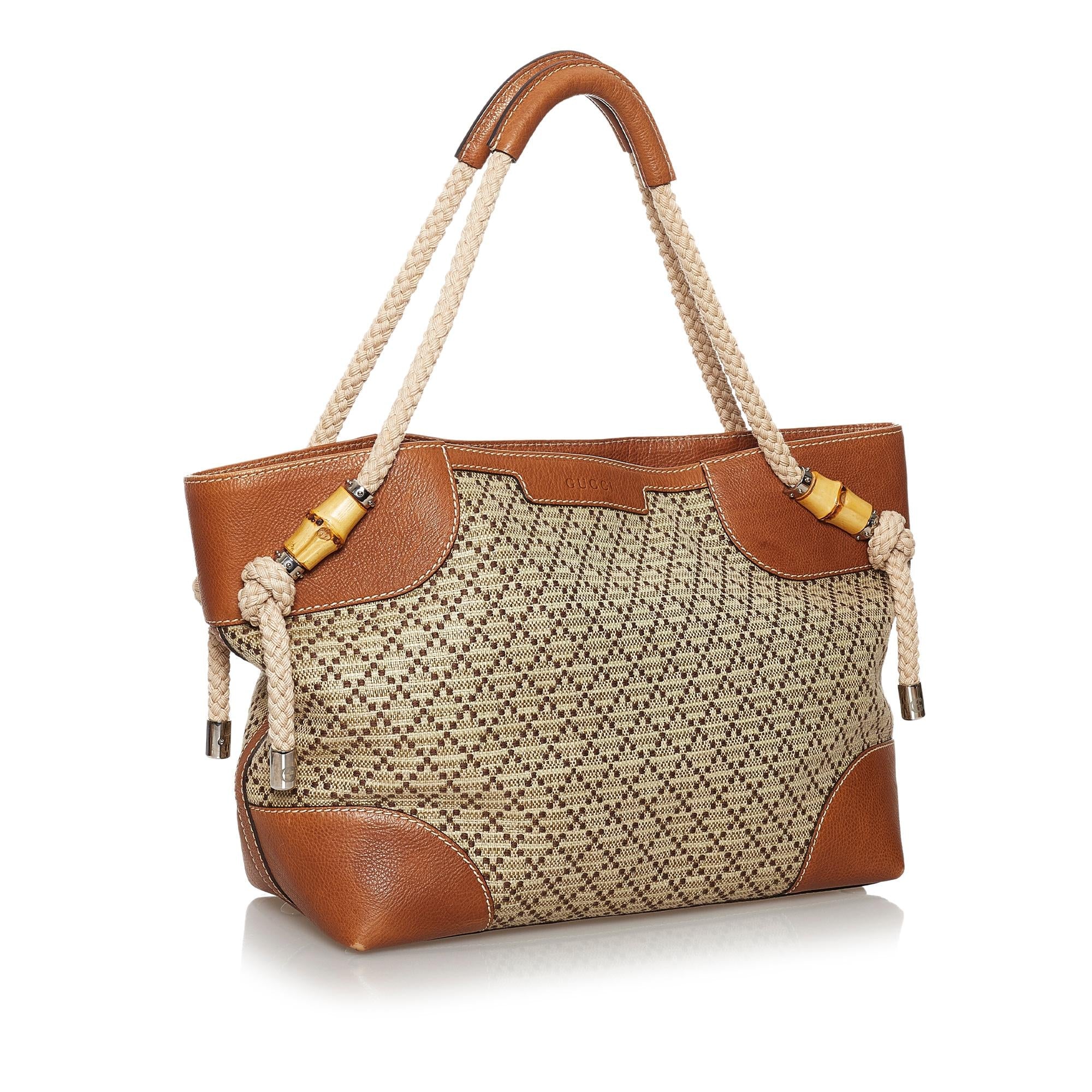 Gucci Diamante Maui Canvas Tote Bag (SHG-29844)