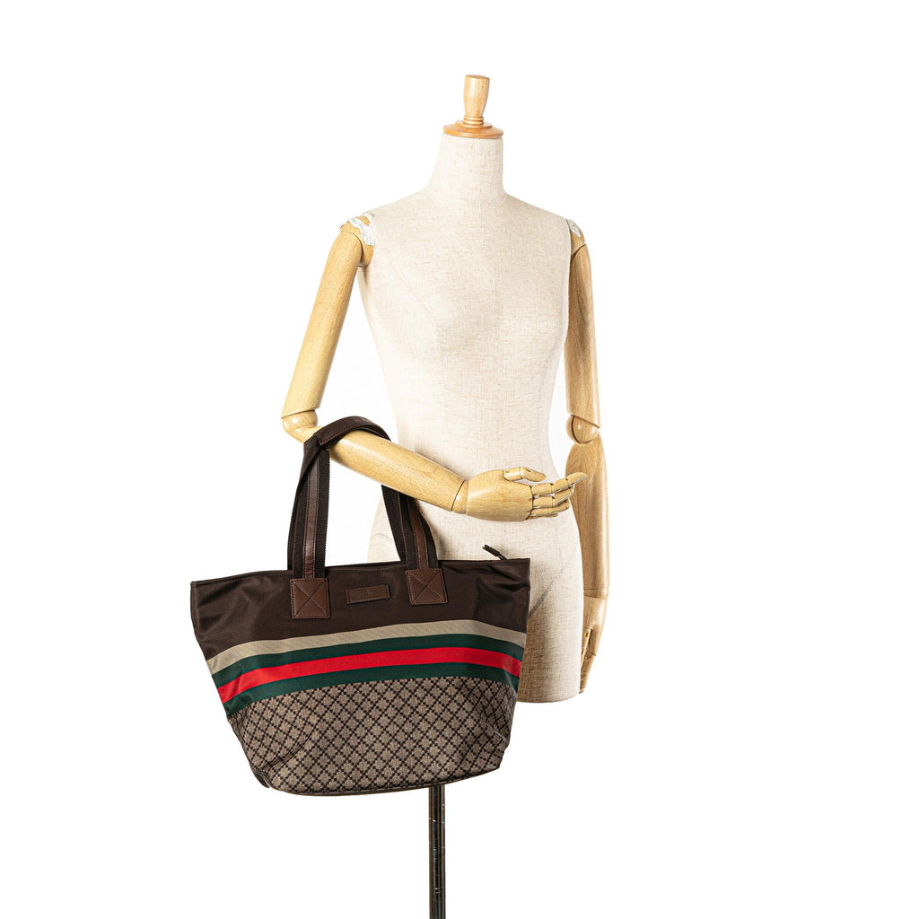 Gucci Diamante Nylon Web Tote