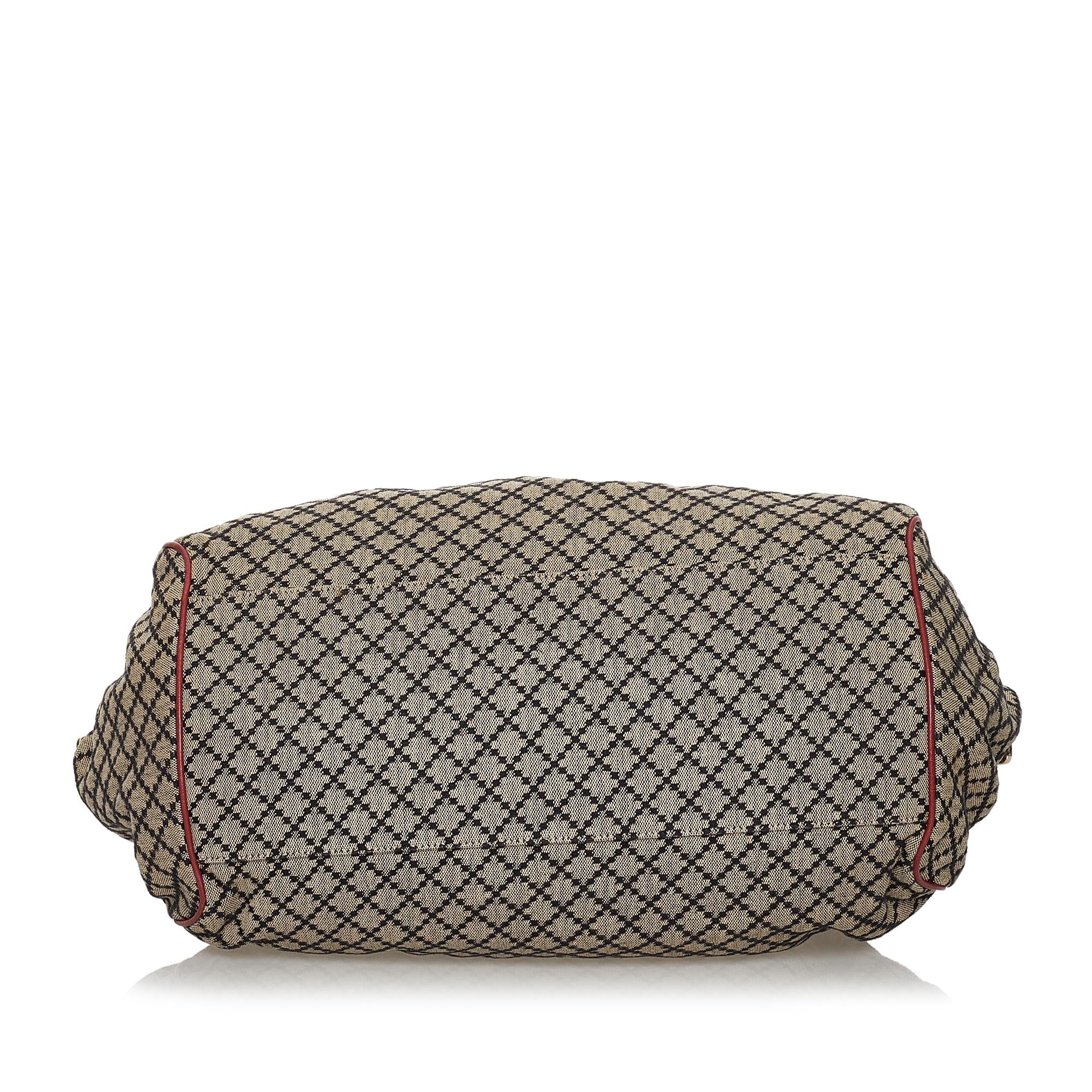Gucci Diamante Sukey Canvas Satchel (SHG-31216)