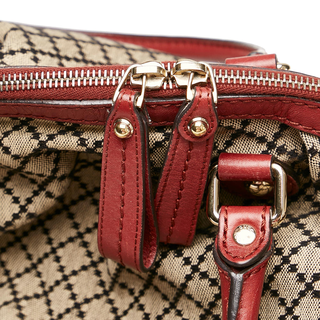 Gucci Diamante Sukey Canvas Satchel (SHG-31216)