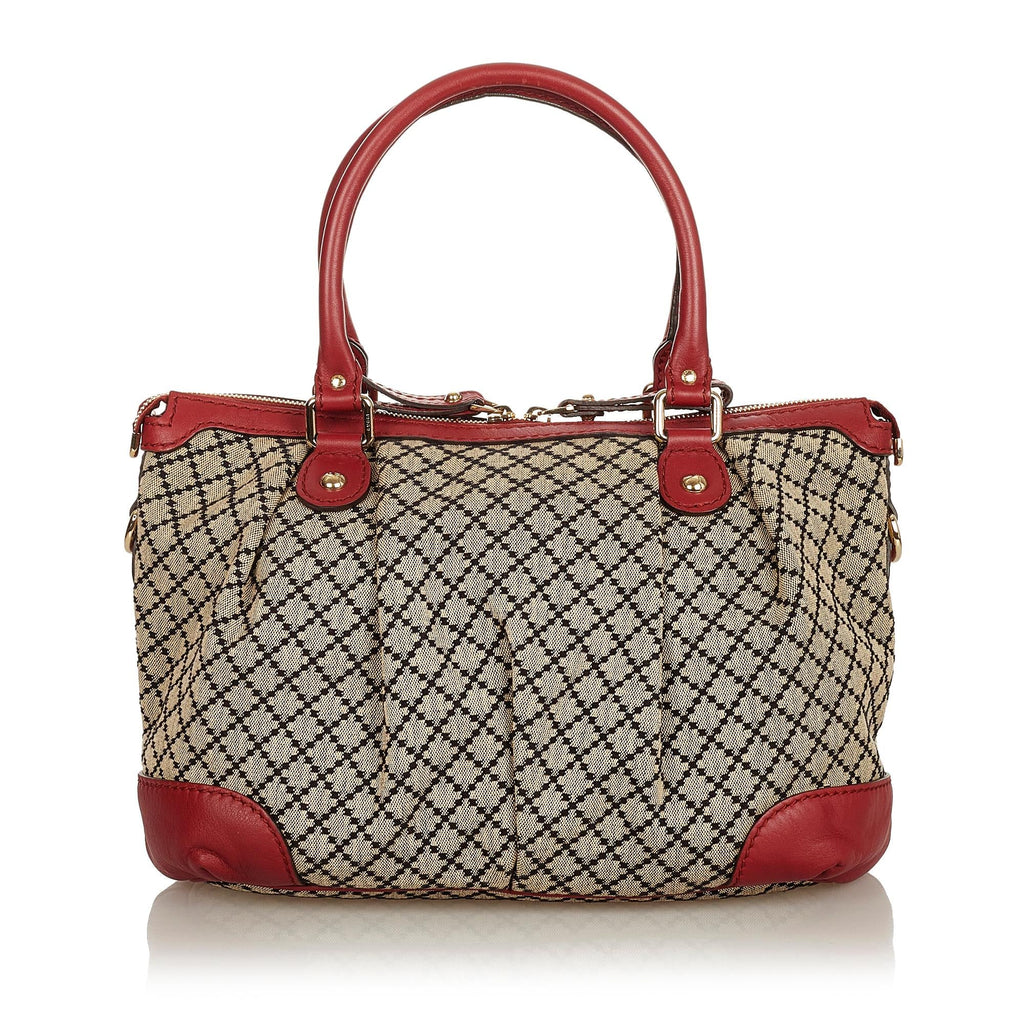 Gucci Diamante Sukey Canvas Satchel (SHG-5dkeD5)