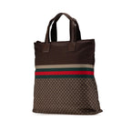 Gucci Diamante Web Nylon Tote (SHG-HrFLNN)