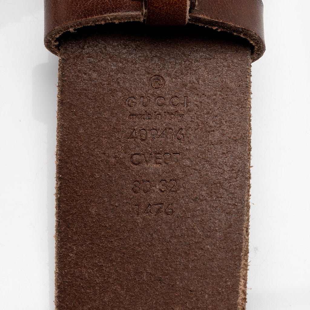 Gucci Distressed Leather GG Marmont Belt - Size 32 / 80 (SHF-RS9Llf)