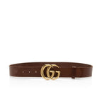 Gucci Distressed Leather GG Marmont Belt - Size 32 / 80 (SHF-RS9Llf)