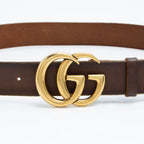 Gucci Distressed Leather GG Marmont Belt - Size 36 / 90