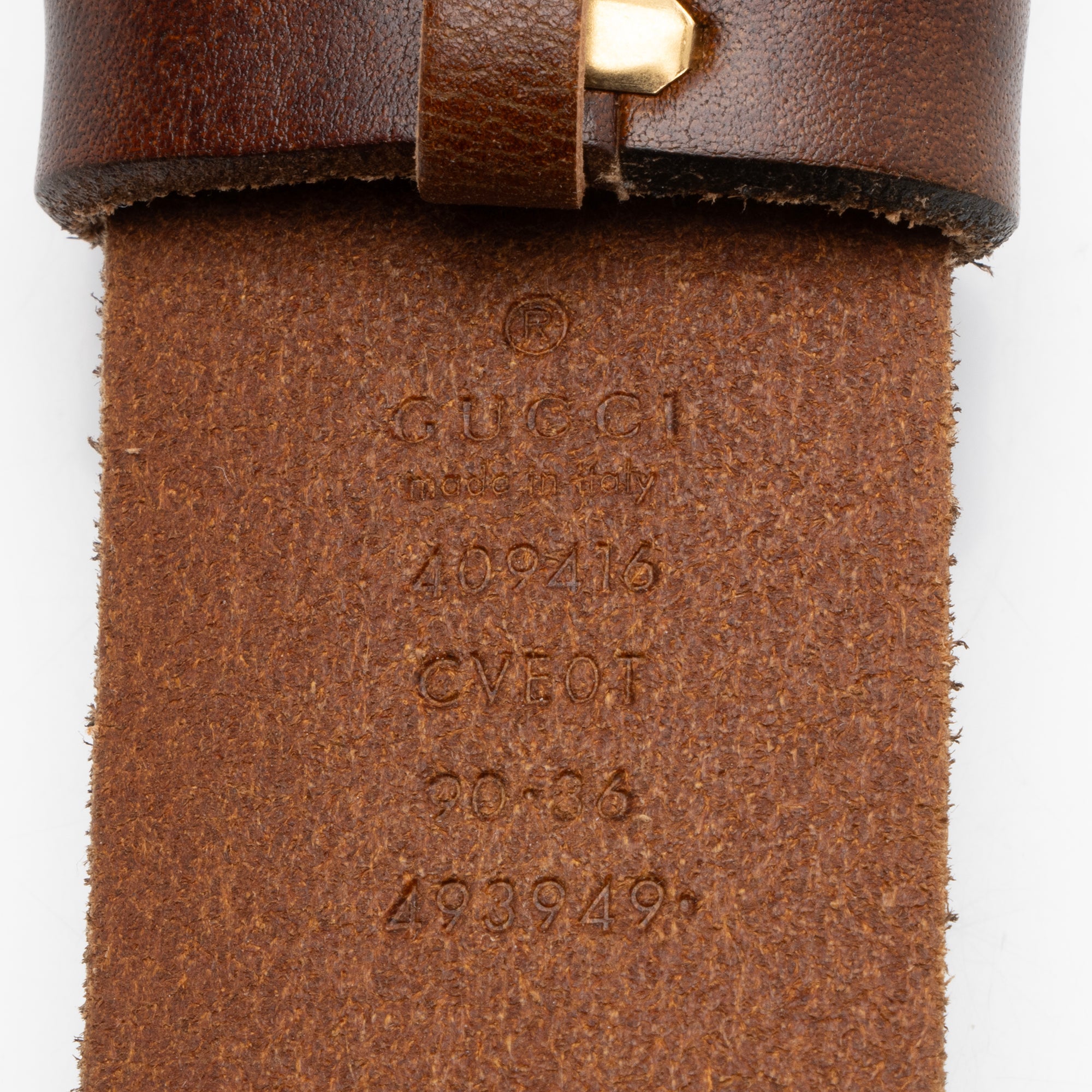 Gucci Distressed Leather GG Marmont Belt - Size 36 / 90