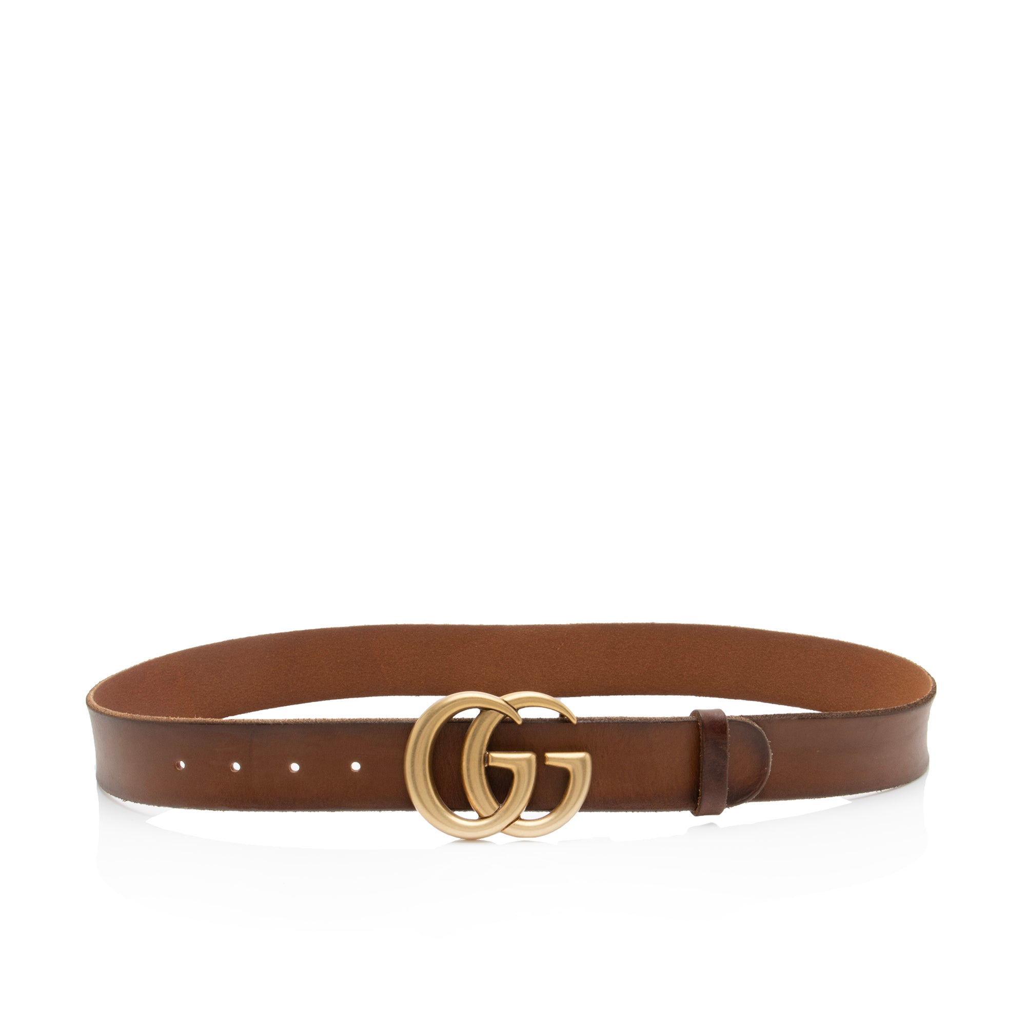 Gucci Distressed Leather GG Marmont Belt - Size 36 / 90