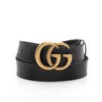 Gucci Distressed Leather GG Marmont Belt - Size 38 / 95