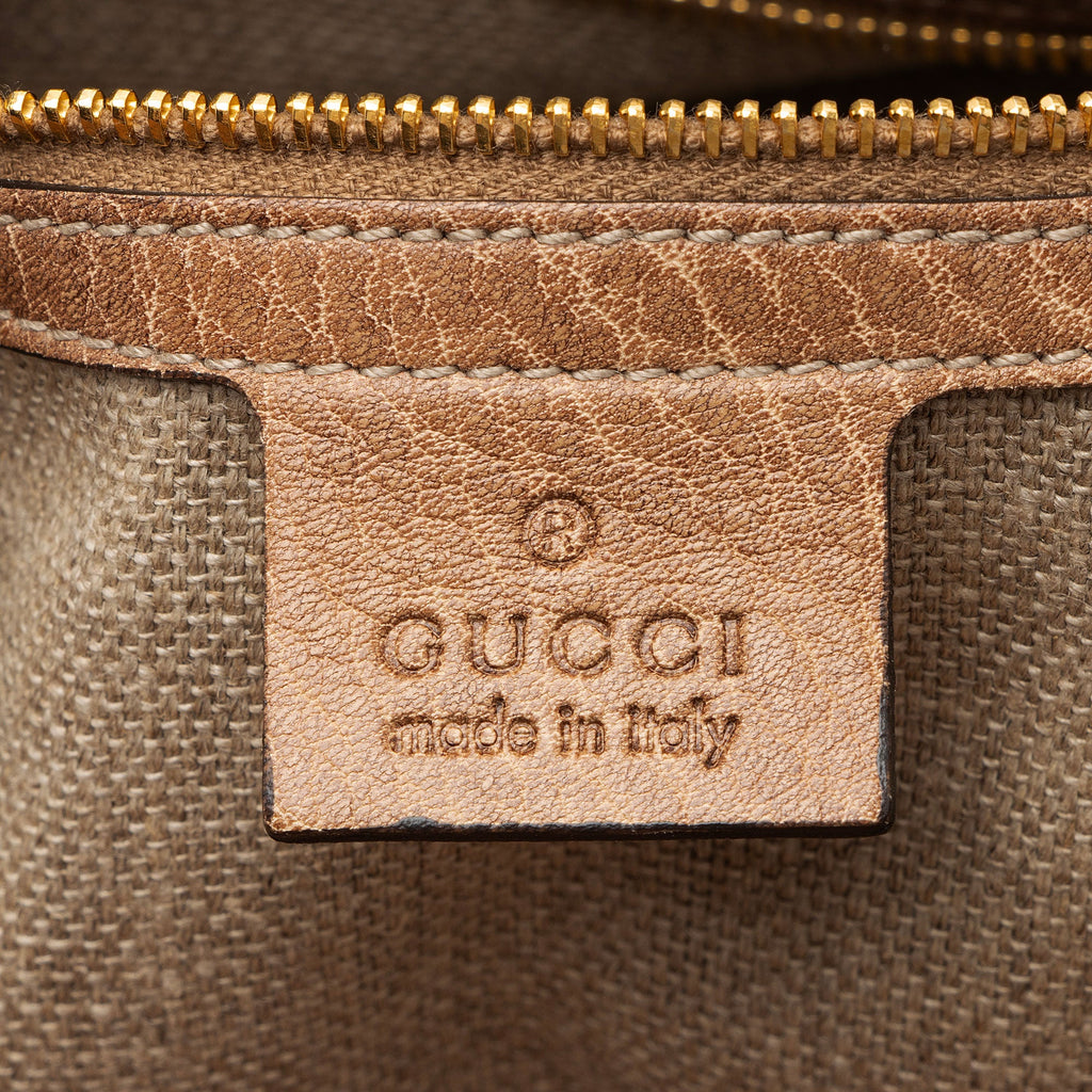Gucci Distressed Leather New Jackie Large Hobo