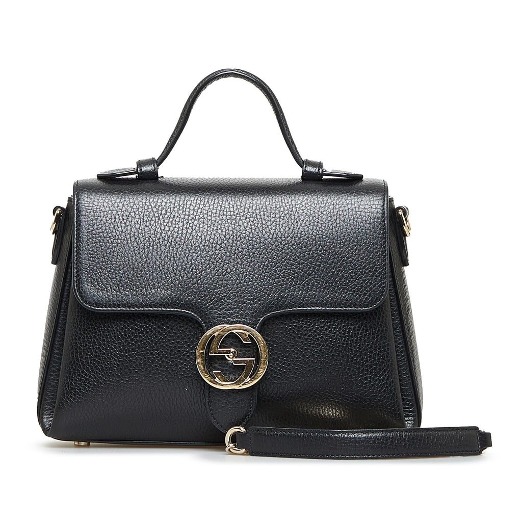 Gucci Dollar Calf Interlocking G Satchel (SHG-w5lLM6)
