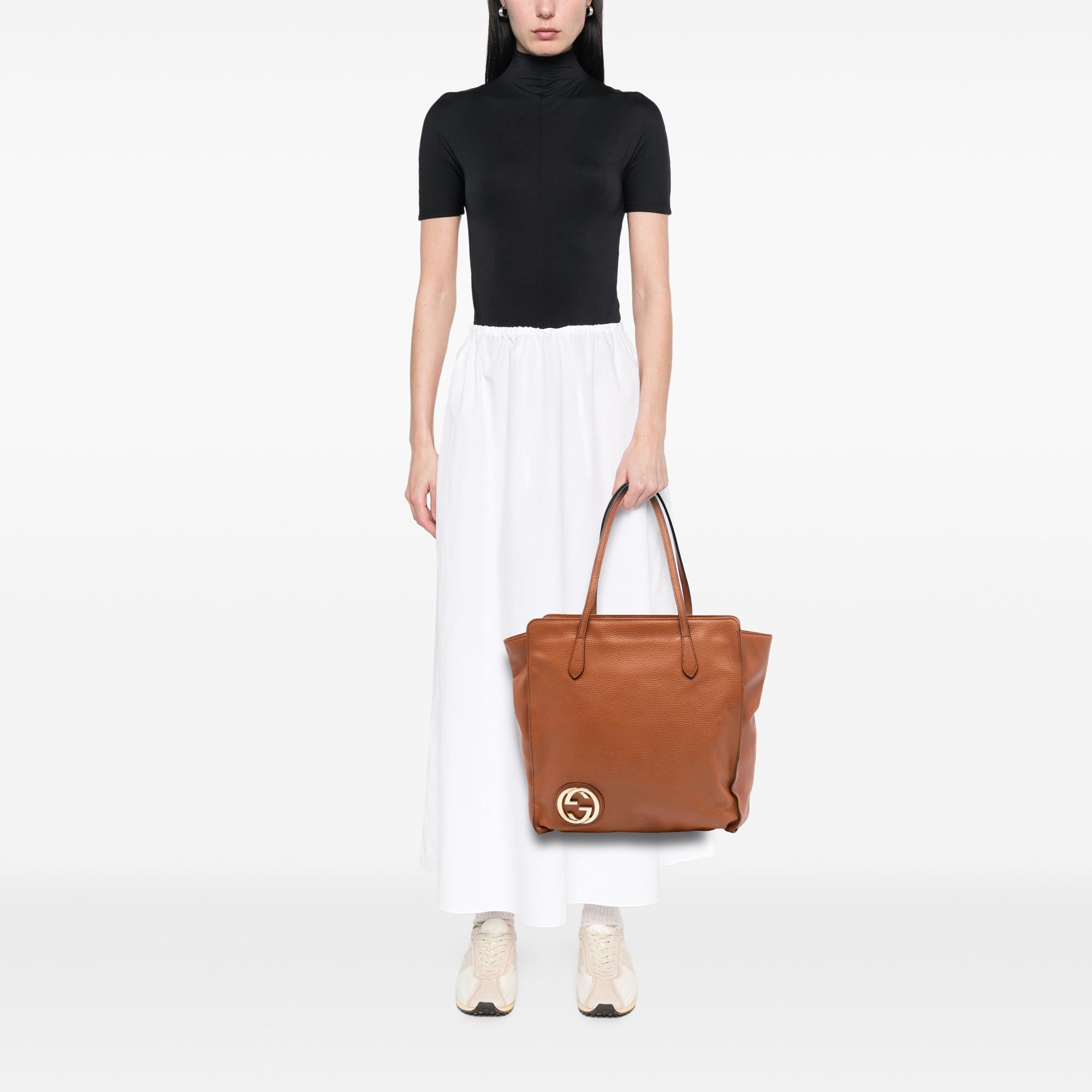 Gucci Dollar Calf Interlocking G Tote