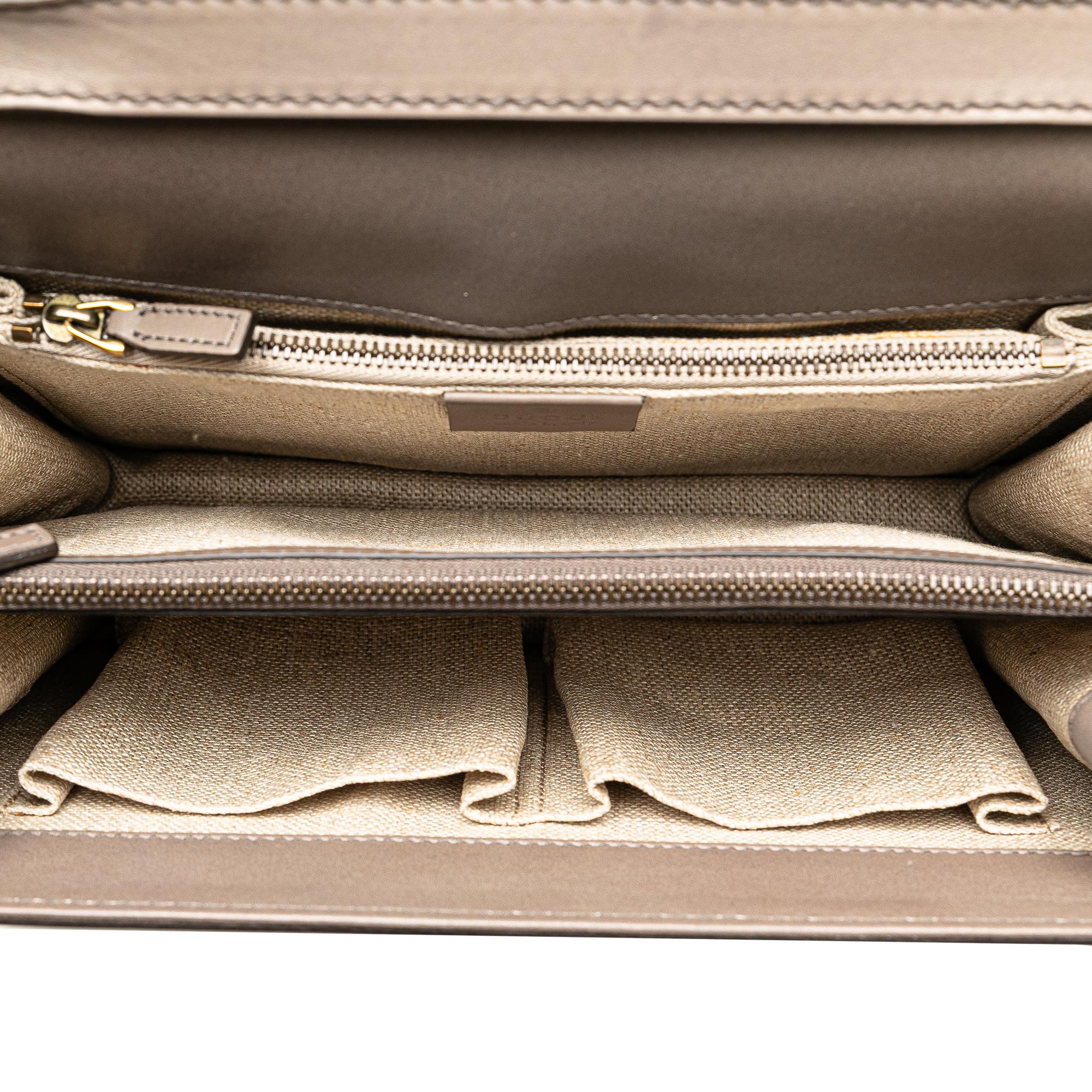 Gucci Duilio Brogue Leather Crossbody (SHG-Cn1jv6)