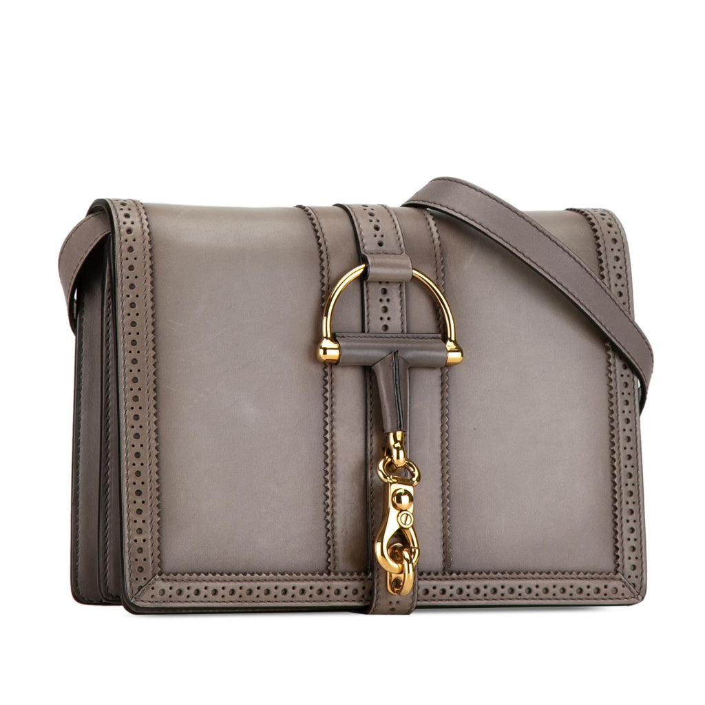 Gucci Duilio Brogue Leather Crossbody (SHG-Cn1jv6)