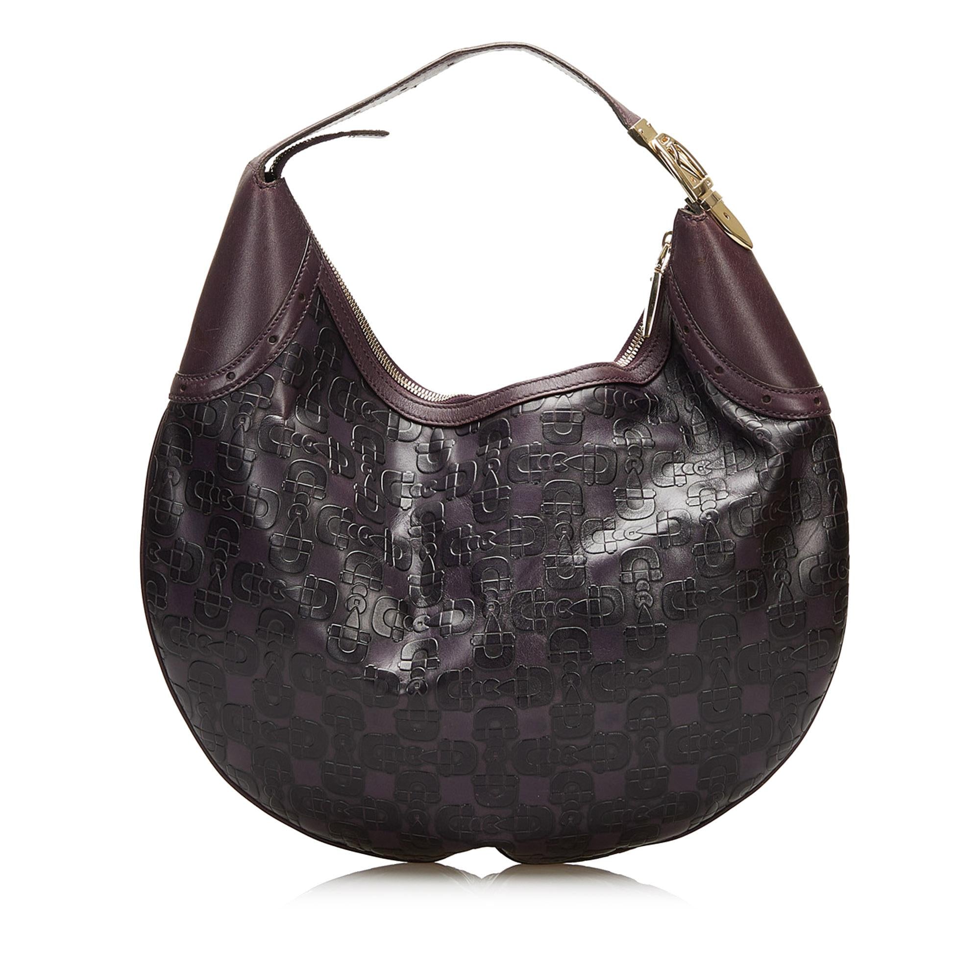 Gucci Embossed Horsebit Glam Hobo (SHG-35585)
