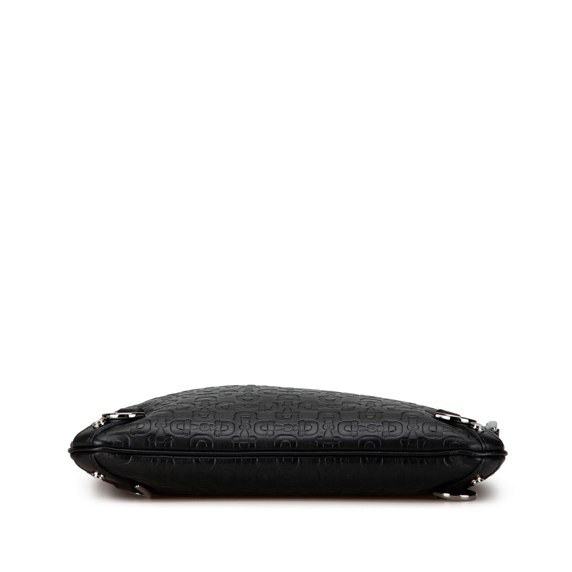 Gucci Embossed Leather Abbey D-Ring Horsebit Crossbody (SHG-qmstig)