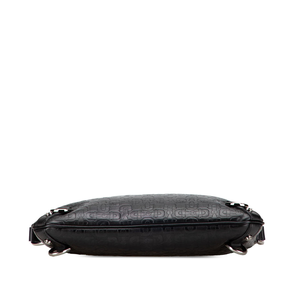 Gucci Embossed Leather Horsebit Abbey D Ring Crossbody