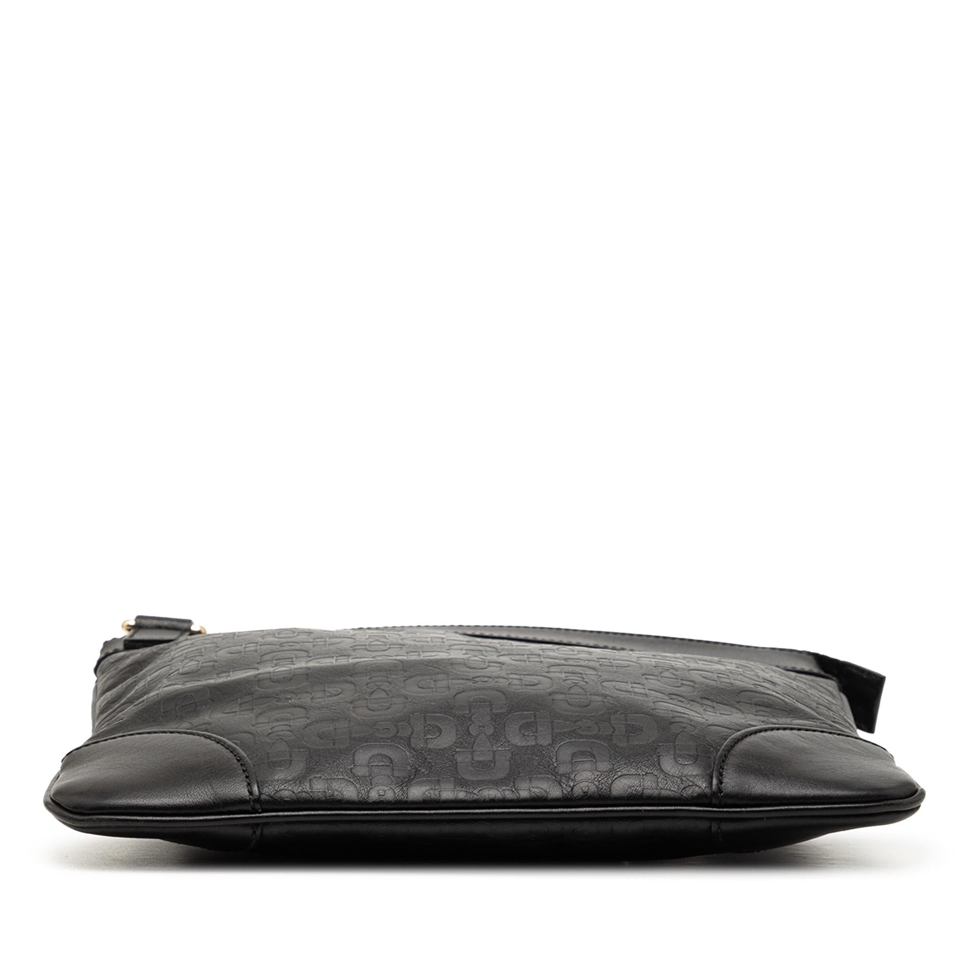 Gucci Embossed Leather Horsebit Crossbody