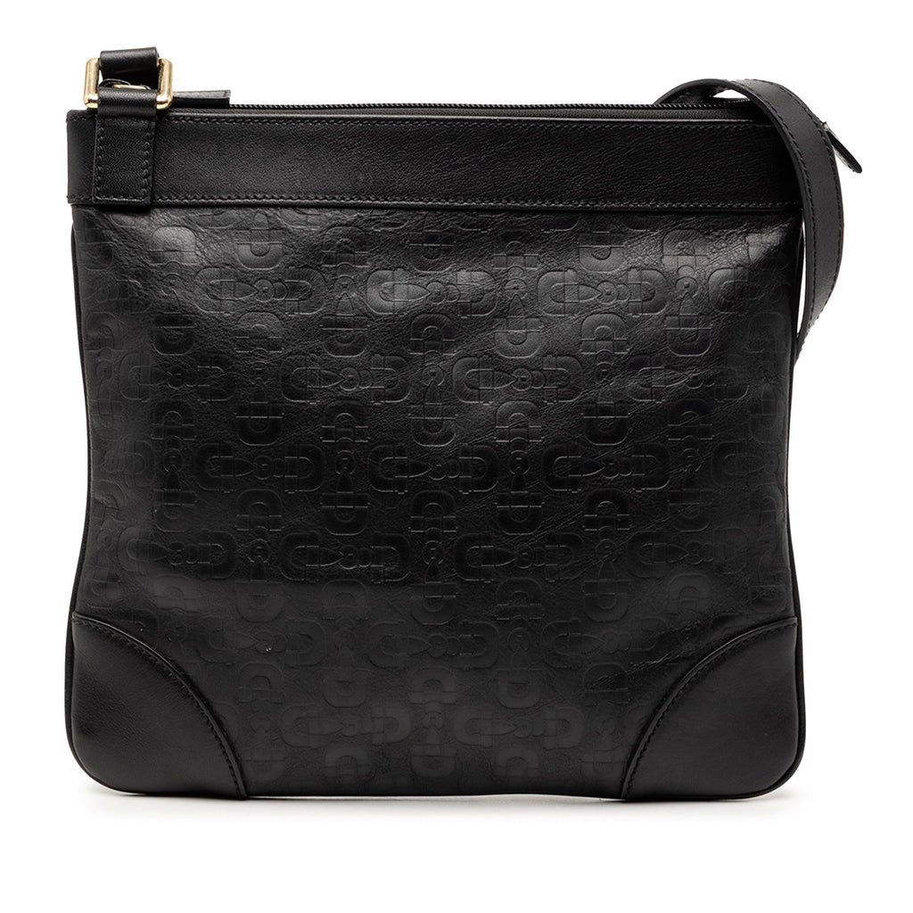 Gucci Embossed Leather Horsebit Crossbody