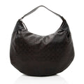 Gucci Embossed Leather Horsebit Large Hobo - FINAL SALE (SHF-19047)