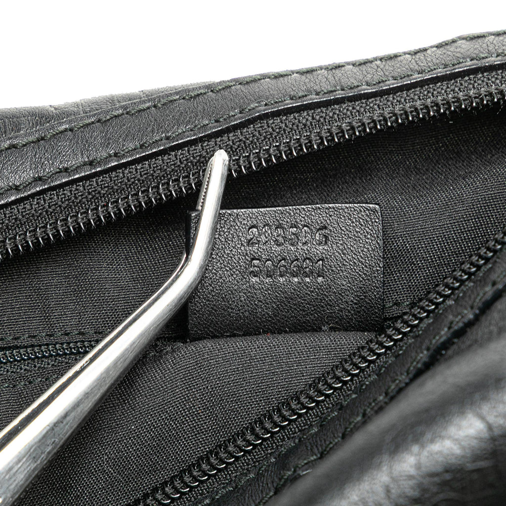 Gucci Embossed Leather Horsebit Princy Hobo