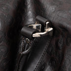 Gucci Embossed Leather Horsebit Satchel