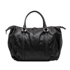 Gucci Embossed Leather Horsebit Satchel