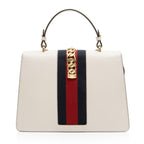 Gucci Embroidered Leather Floral Sylvie Top Handle