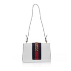 Gucci Embroidered Sylvie Leather Shoulder Bag (SHG-23310)