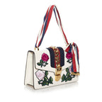 Gucci Embroidered Sylvie Leather Shoulder Bag (SHG-33807)