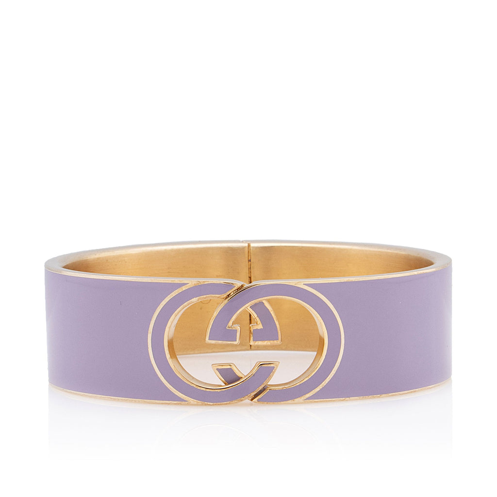 Gucci Enamel Interlocking G Snap Bracelet