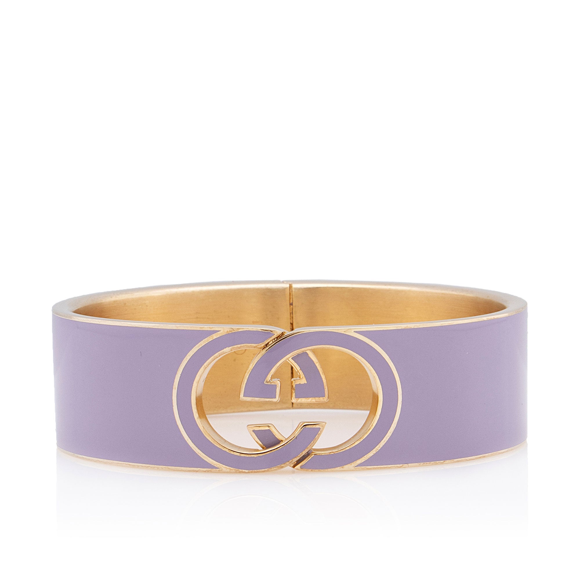 Gucci Enamel Interlocking G Snap Bracelet