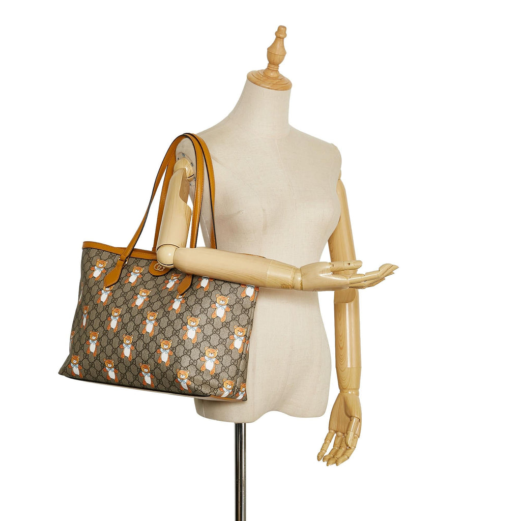 Gucci Exo Kai Teddy Bear GG Supreme Tote Bag