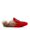Gucci Felt Fur Gucci 100 Princetown Slippers - Size 8.5 / 38.5 (SHF-9E2dap)