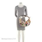 Gucci Flora Bamboo Half Moon Medium Hobo (SHF-19663)