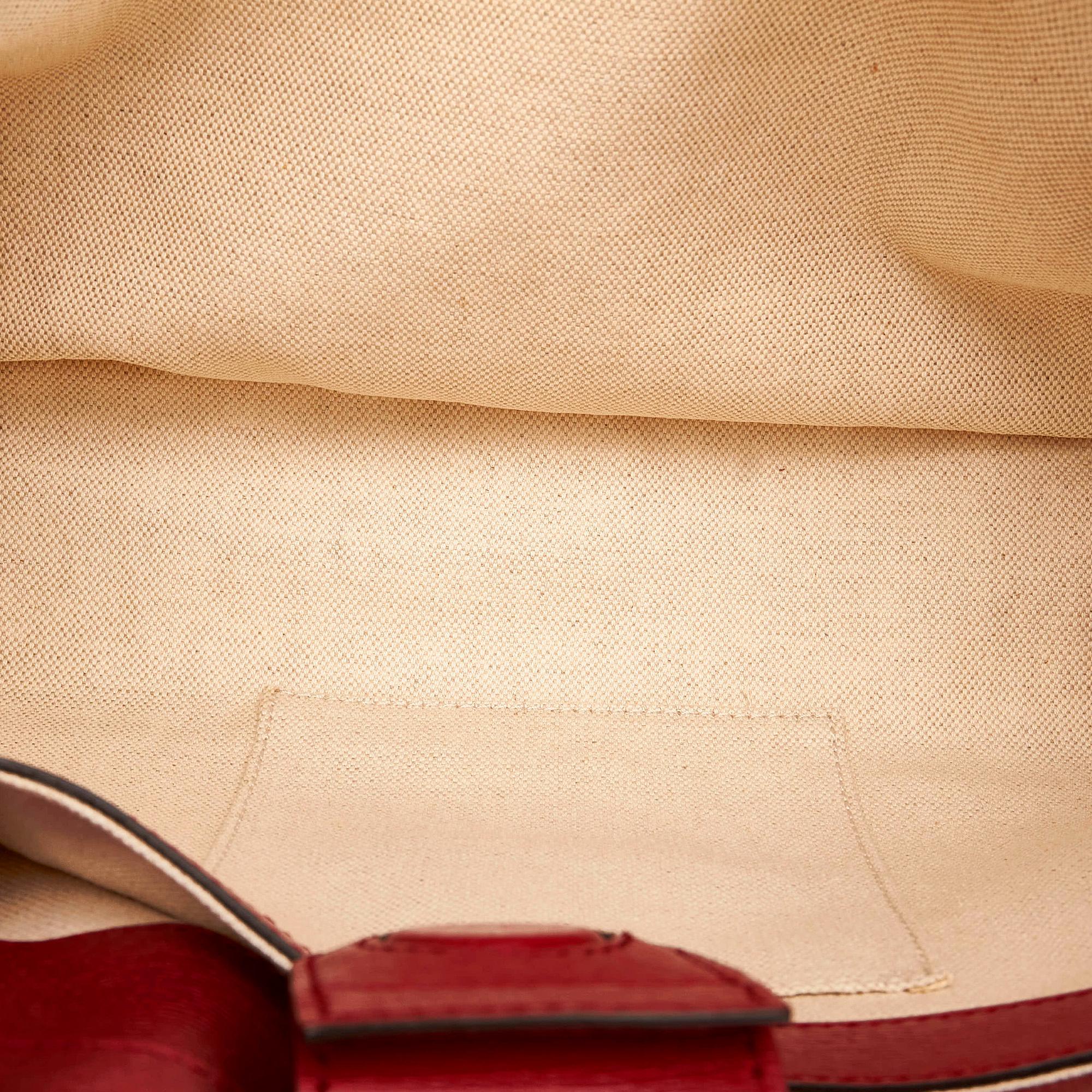 Gucci Flora Bamboo Shopper Leather Satchel (SHG-29733)
