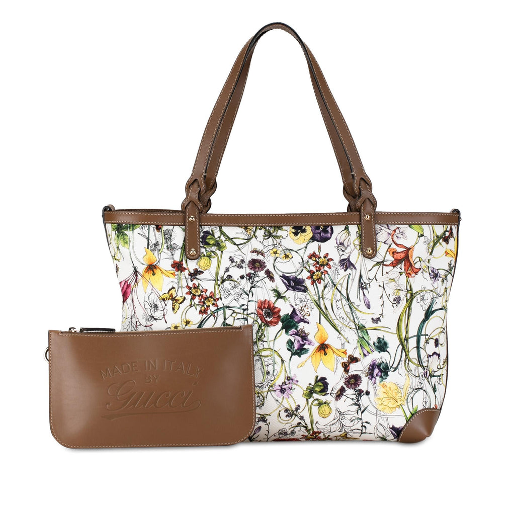 Gucci Flora Canvas Craft Tote (SHG-7nJYvD)