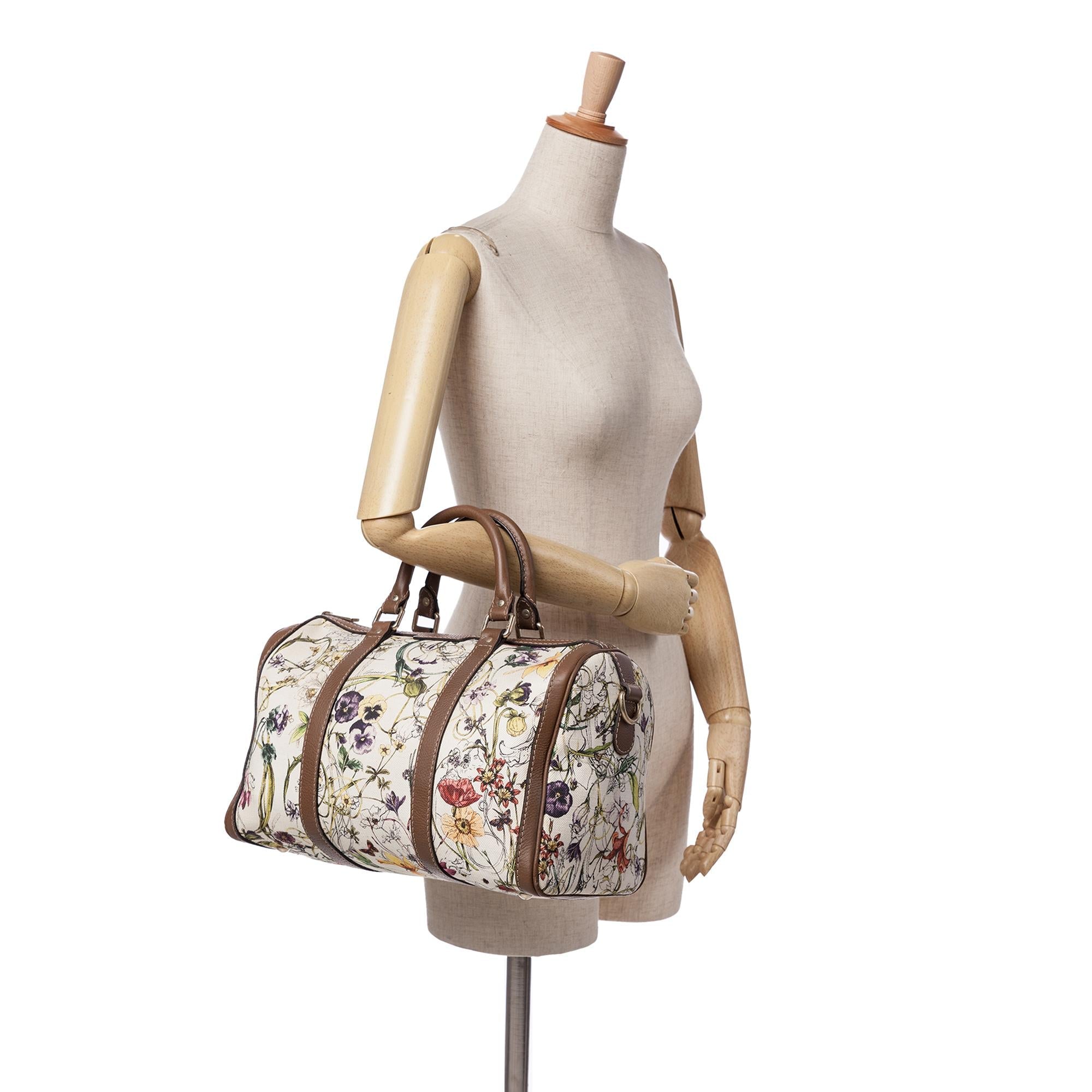Gucci Flora Canvas Joy Boston Bag