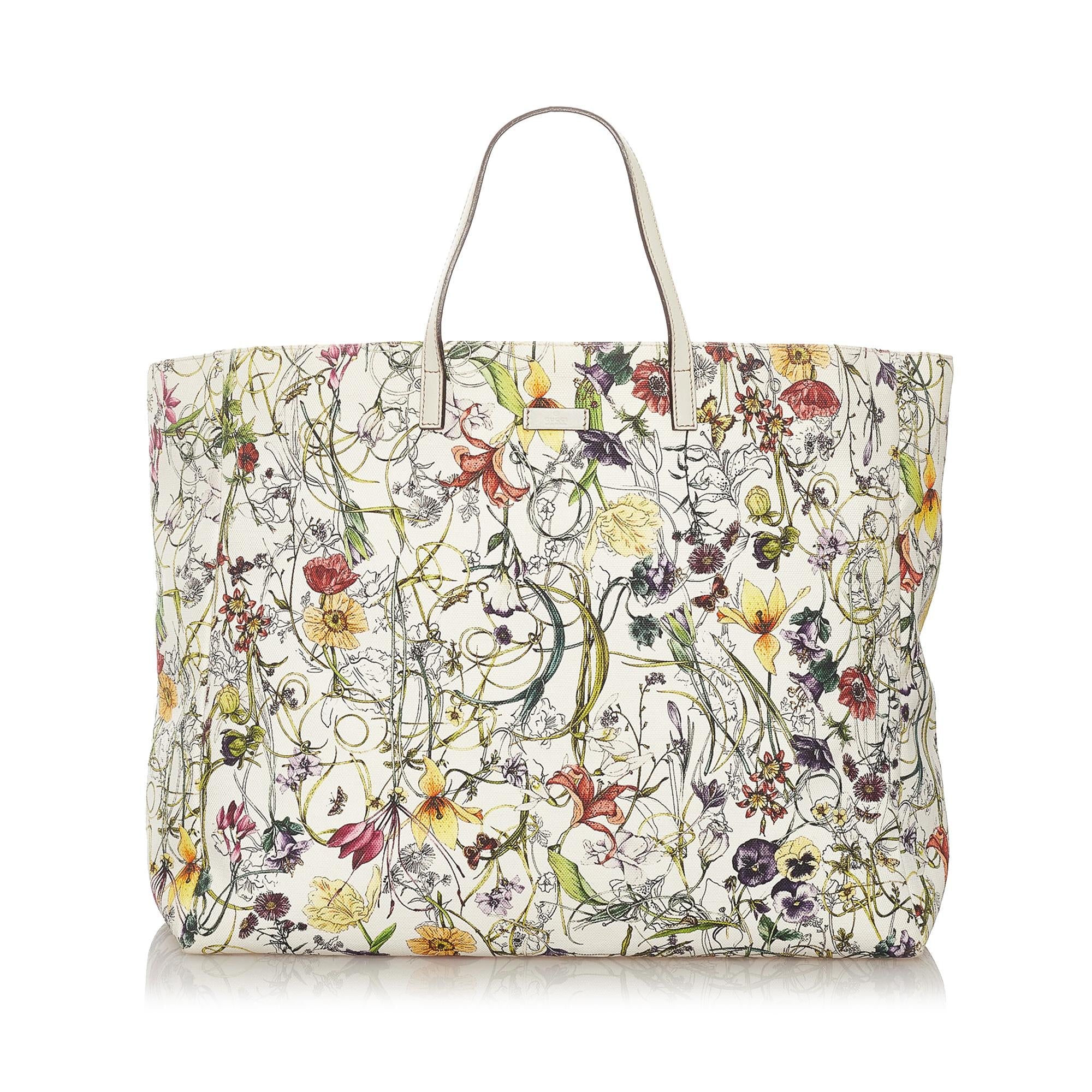 Gucci Flora Canvas Tote Bag (SHG-28007)