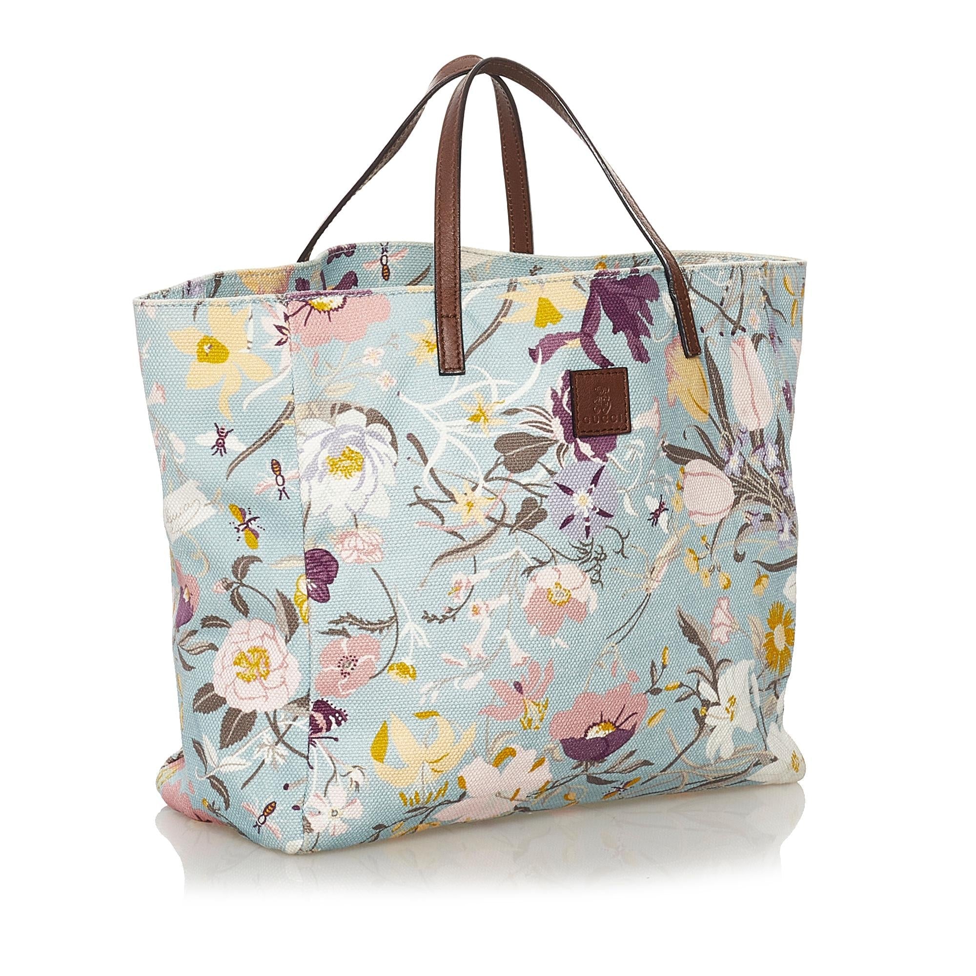 Gucci Flora Canvas Tote Bag (SHG-32996)