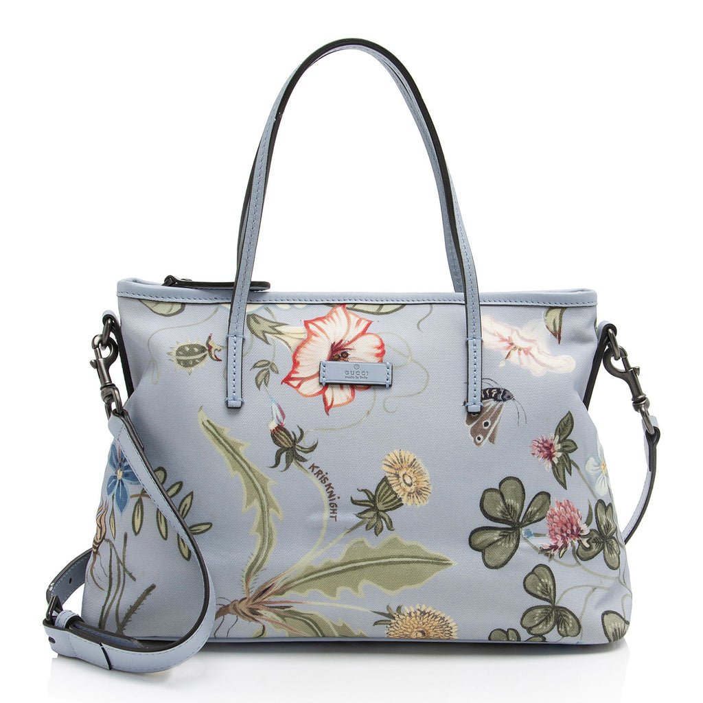 Gucci Flora Canvas Zip Medium Tote (SHF-0uKTTK)