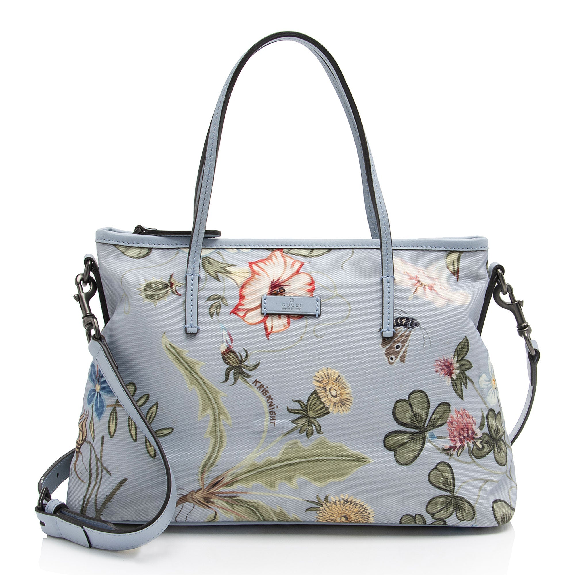 Gucci Flora Canvas Zip Medium Tote (SHF-0uKTTK)