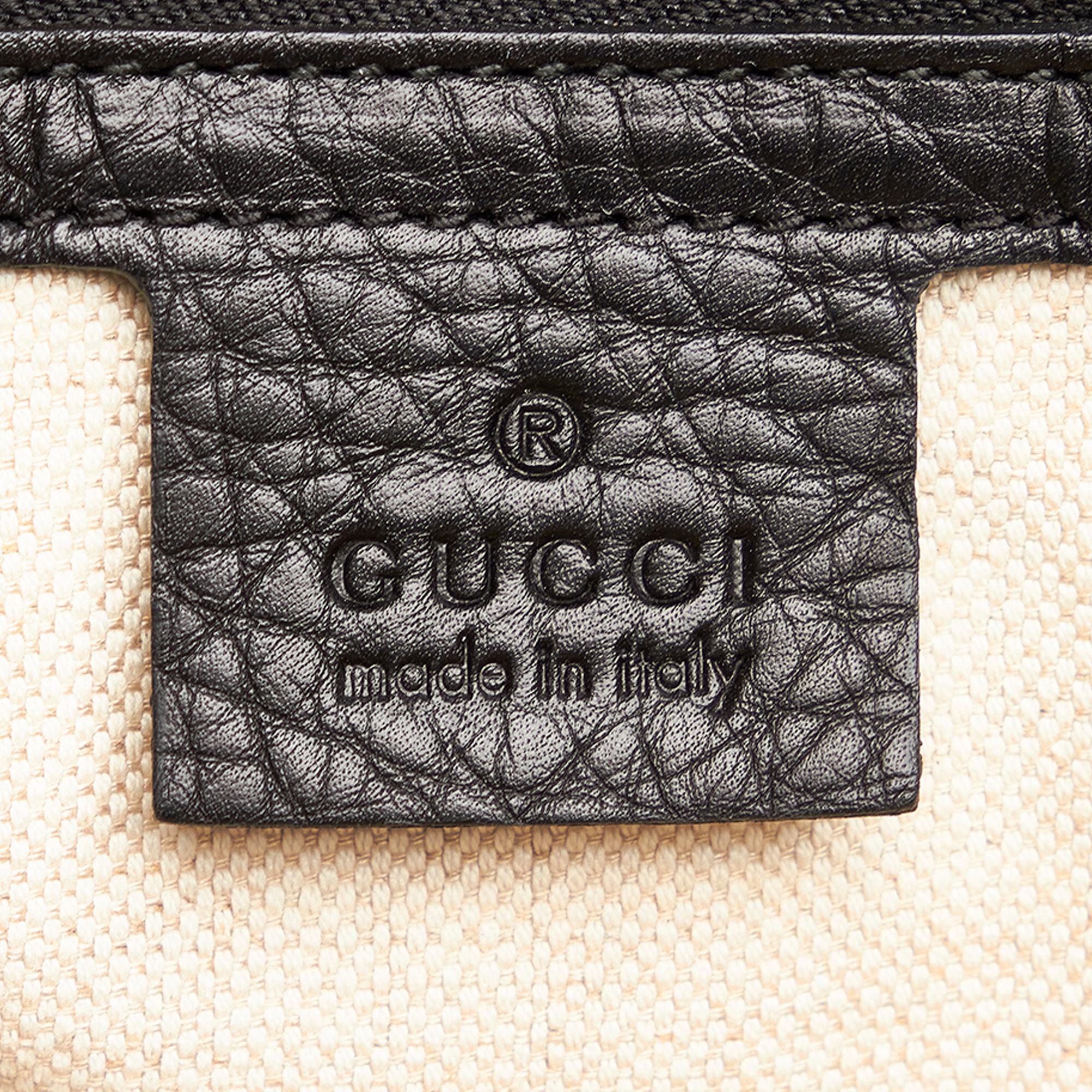 Gucci Flora Knight Bamboo Shopper Canvas Satchel (SHG-26471)
