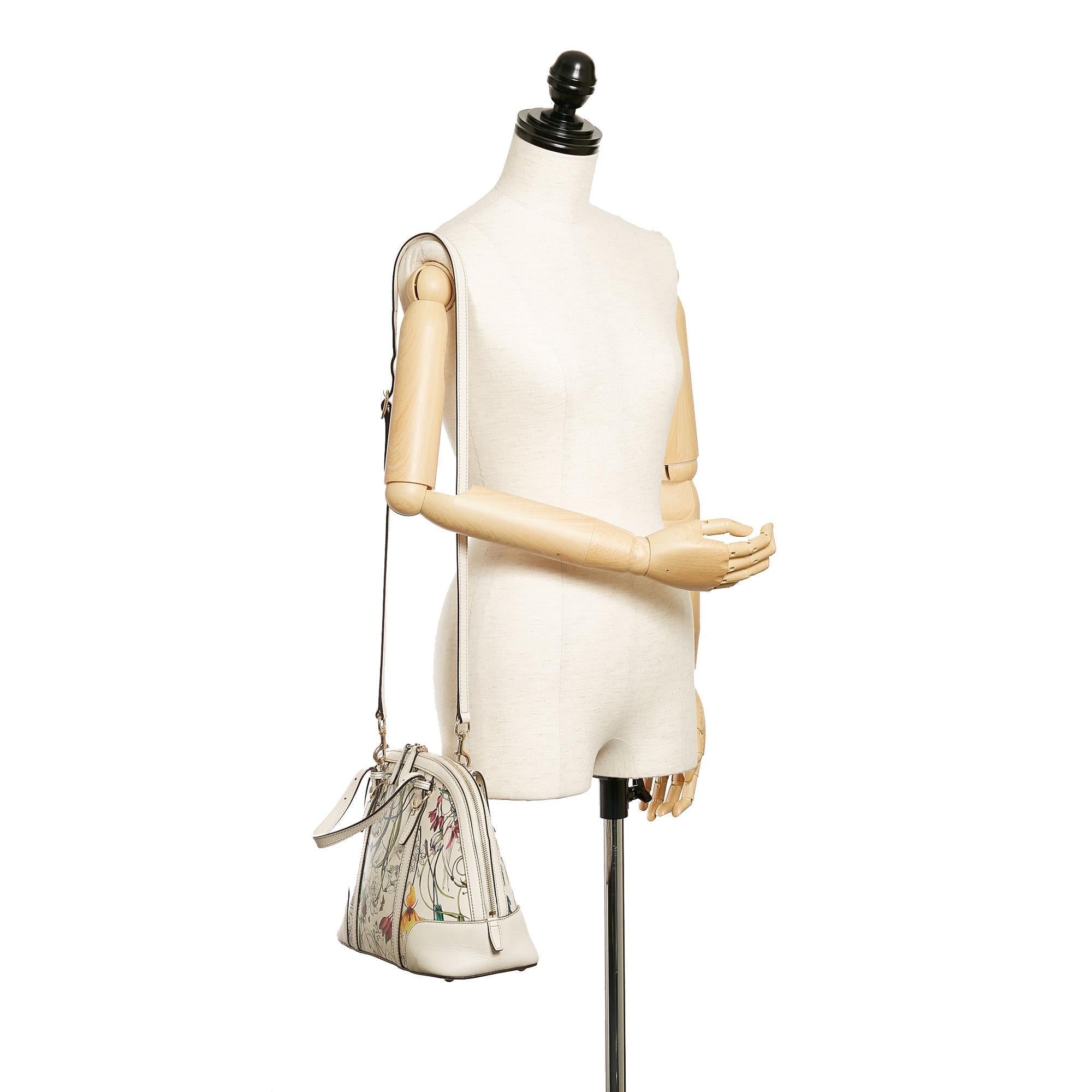 Gucci Flora Nice Coated Canvas Satchel (SHG-27253)