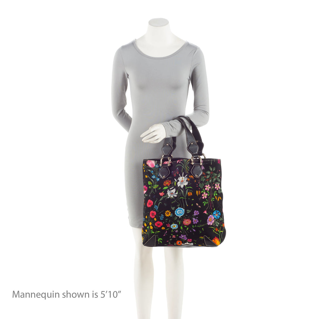 Gucci Floral Canvas Creole Large Tote (SHF-aD7V3p)