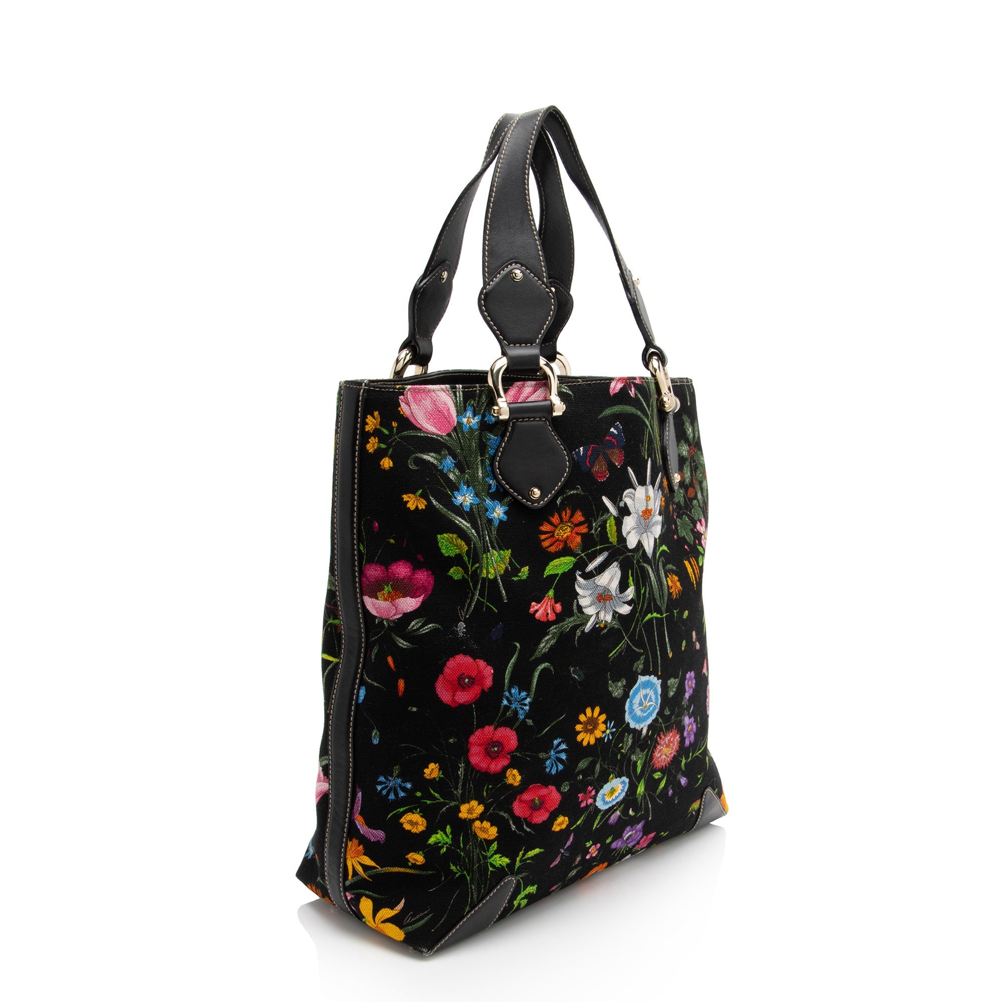 Gucci Floral Canvas Creole Large Tote (SHF-aD7V3p)