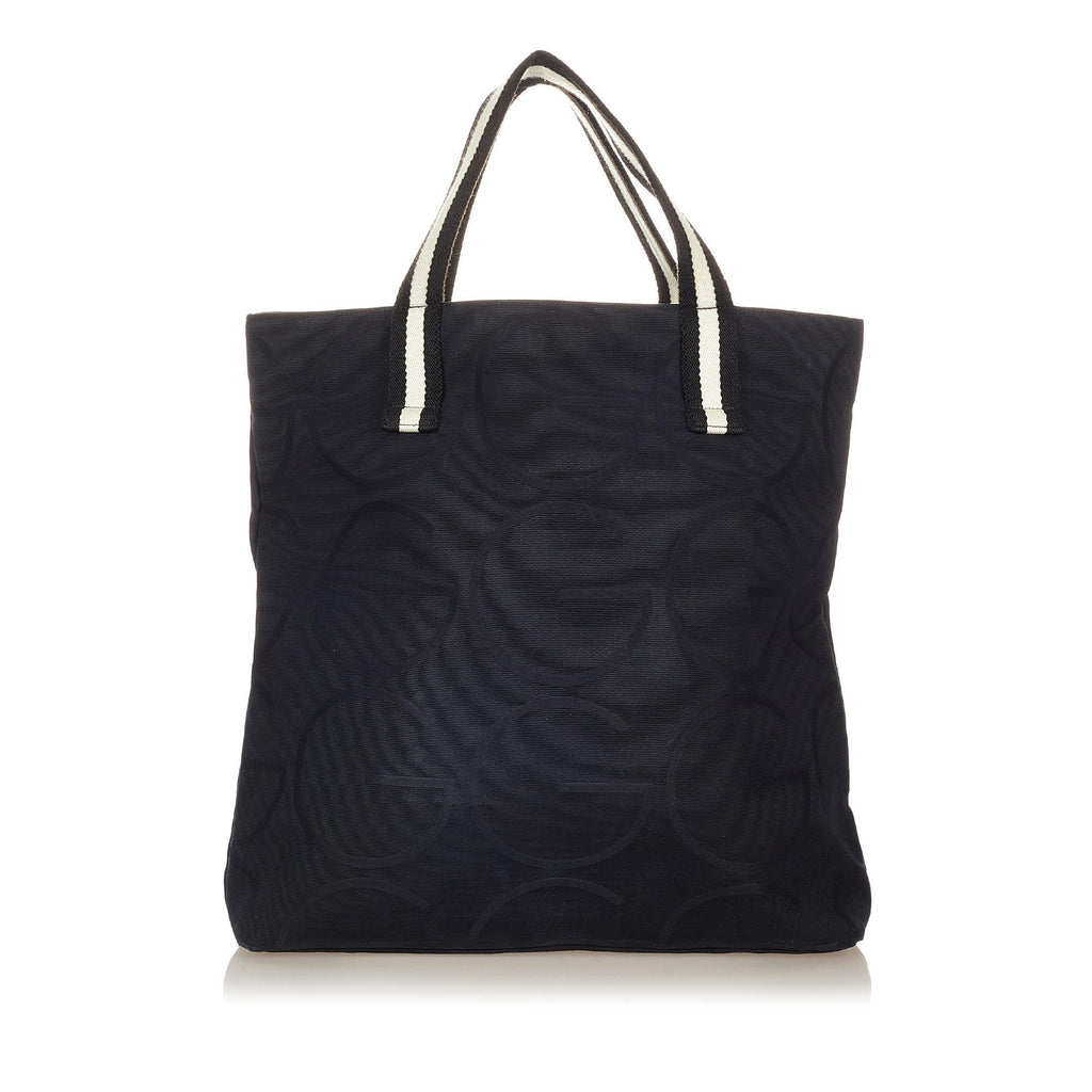 Gucci G Logo Canvas Web Tote Bag (SHG-22237)
