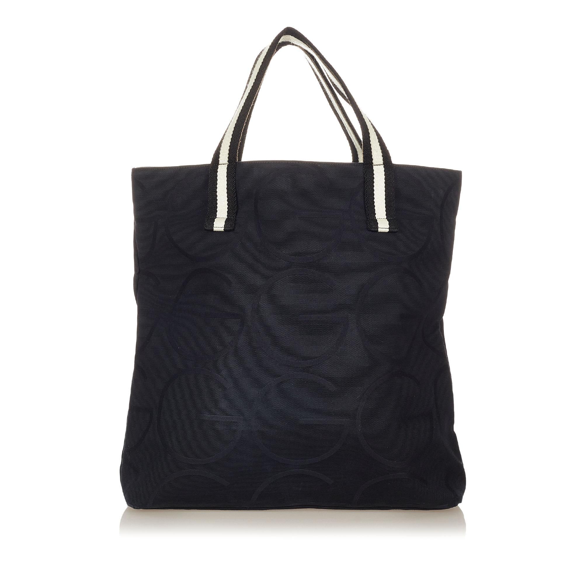 Gucci G Logo Canvas Web Tote Bag (SHG-22237)